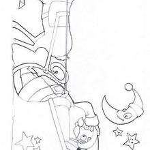 Santa�s reindeer coloring page - Coloring - Holiday coloring pages - Christmas coloring pages - Christmas Sled and Reindeer coloring pages