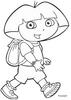 Walking Dora the Explorer coloring page - Coloring - Cartoon Characters Coloring Pages - Dora the Explorer coloring pages