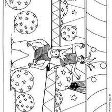 Acrobat with balloons coloring page - Coloring page - CHARACTERS coloring pages - CIRCUS coloring pages