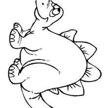 Baby stegosaurus coloring page - Coloring page - ANIMAL coloring pages - DINOSAUR coloring pages - Stegosaurus coloring pages