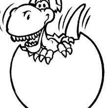 Baby tyrannosaurus coloring page