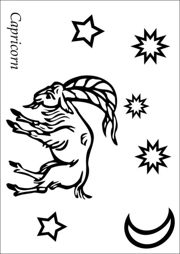 Capricorn coloring pages - Hellokids.com