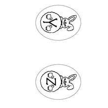 Bunny Letters of Alphabet : Y Z - Coloring - Holiday coloring pages - Easter coloring pages - Easter themed Letters of Alphabet coloring pages