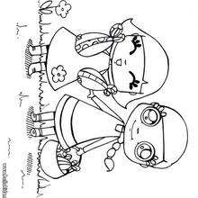 Easter eggs collect coloring page - Coloring - Holiday coloring pages - Easter coloring pages - Collect easter eggs coloring page