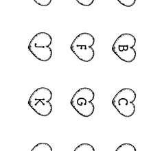 Heart Letters A to L