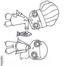 I hate fish coloring page - Coloring page - CHARACTERS coloring pages - COOKING coloring pages