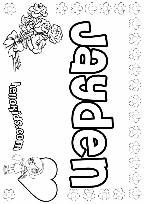 name coloring pages for girls - photo #28