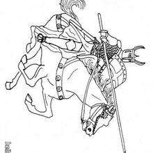 Knight coloring page - Coloring page - FANTASY coloring pages - KNIGHT coloring pages - KNIGHTS TOURNAMENT coloring pages