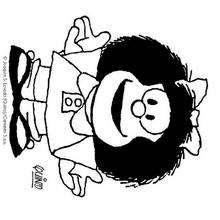 MAFALDA coloring pages - Mafalda on holiday