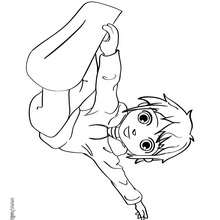 Snowboarding boy coloring page - Coloring page - SPORT coloring pages - WINTER SPORT coloring pages - SNOWBOARDING coloring pages