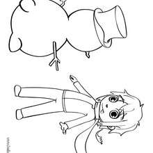 Mat with snowman coloring page