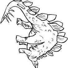 Prehistoric stegosaurus coloring page - Coloring page - ANIMAL coloring pages - DINOSAUR coloring pages - Stegosaurus coloring pages