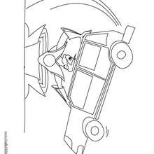 Superhero with car coloring page - Coloring page - SUPER HEROES Coloring Pages - NEW SUPERHEROES coloring pages