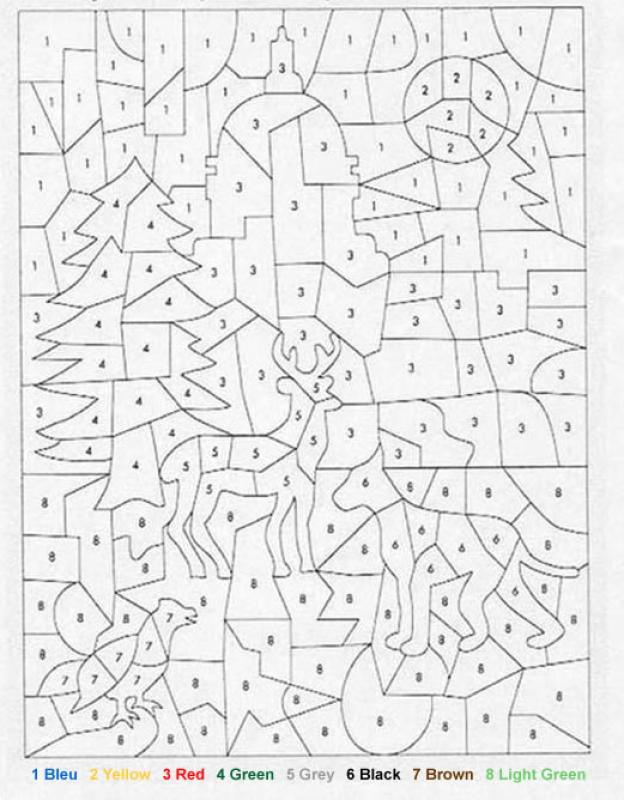 Christmas Math Coloring Pages