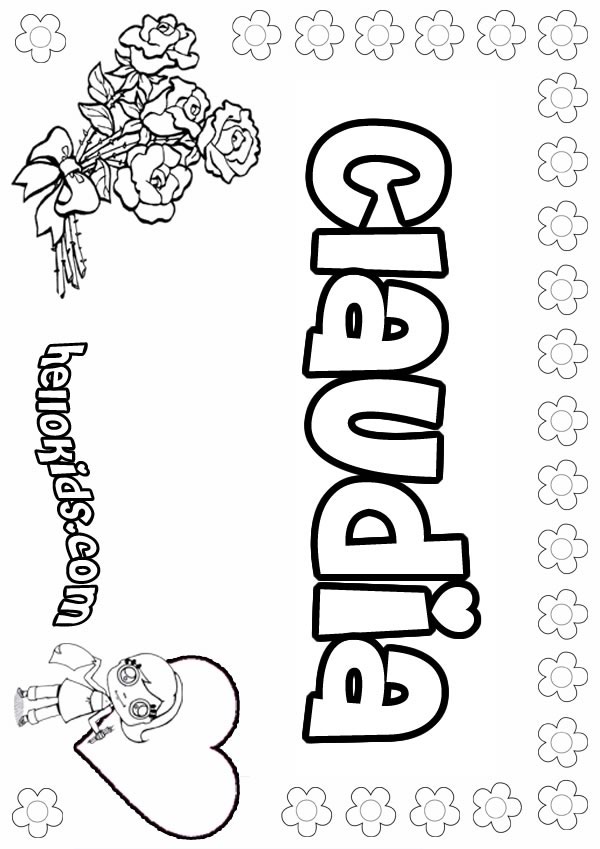 name coloring pages for girls - photo #27