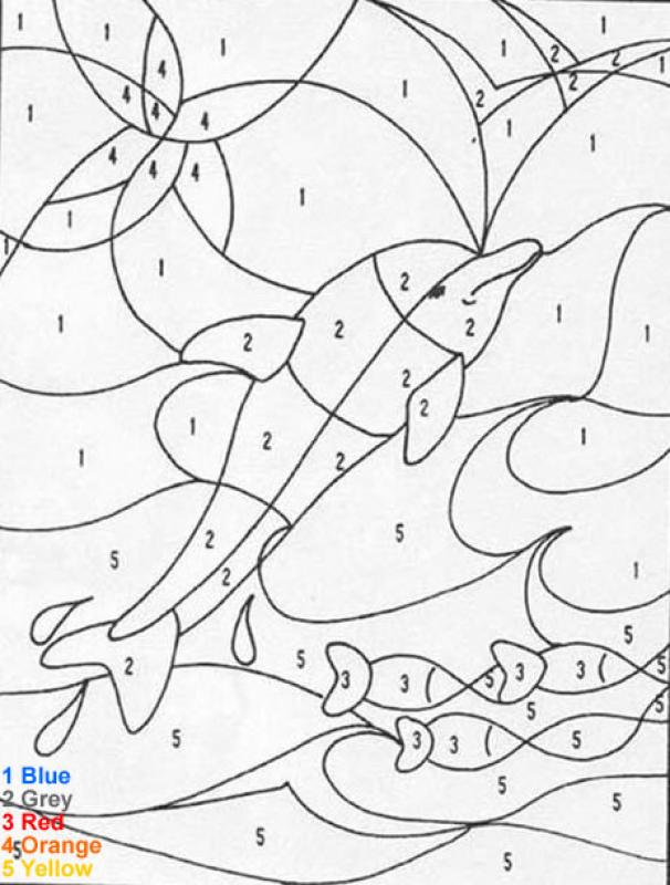 paint by numbers winter coloring pages - photo #21