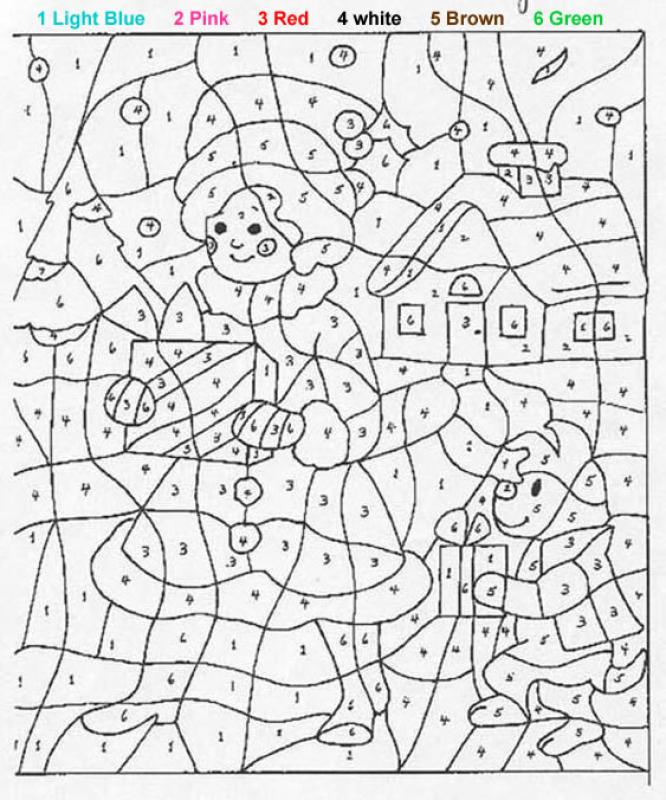 e numbers food coloring pages - photo #21