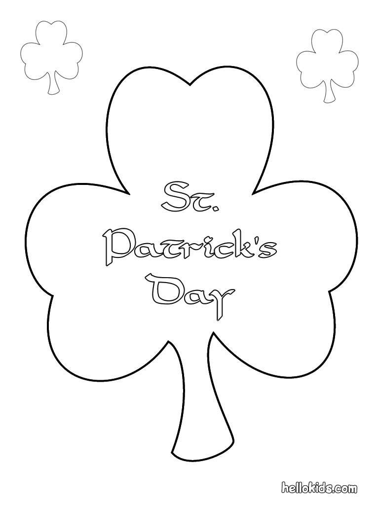 coloring pages of shamrocks