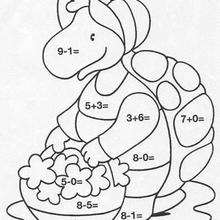 Color Number Coloring Pages Hellokids Western Girl Turtle Page Animal