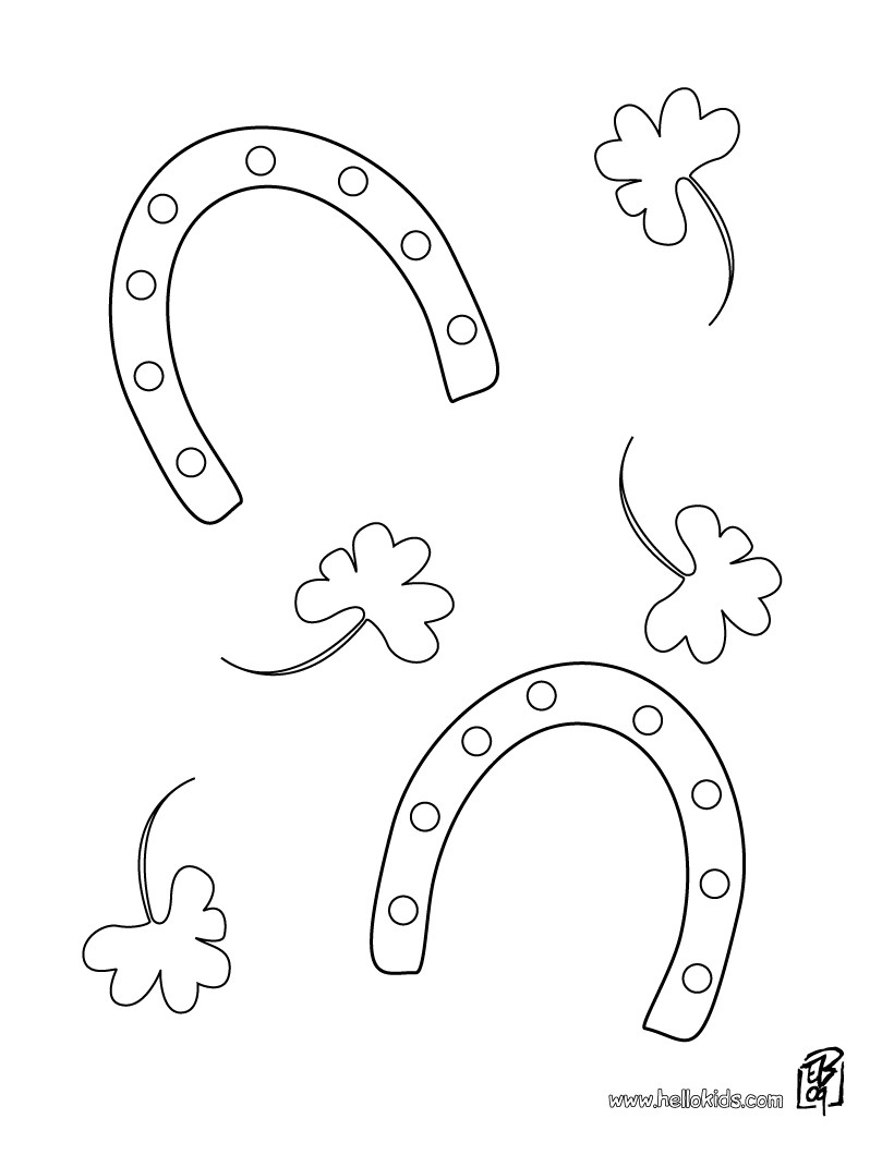 horseshoe coloring pages