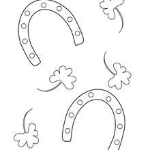 Lucky horseshoe coloring page - Coloring - Holiday coloring pages - St. Patrick's Day coloring pages