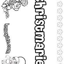 Christmarie - Coloring - Name coloring pages - Girls' first name coloring pages - Letter C