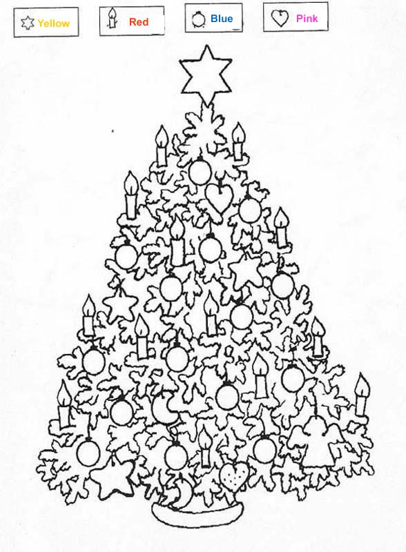 Christmas tree coloring pages - Hellokids.com