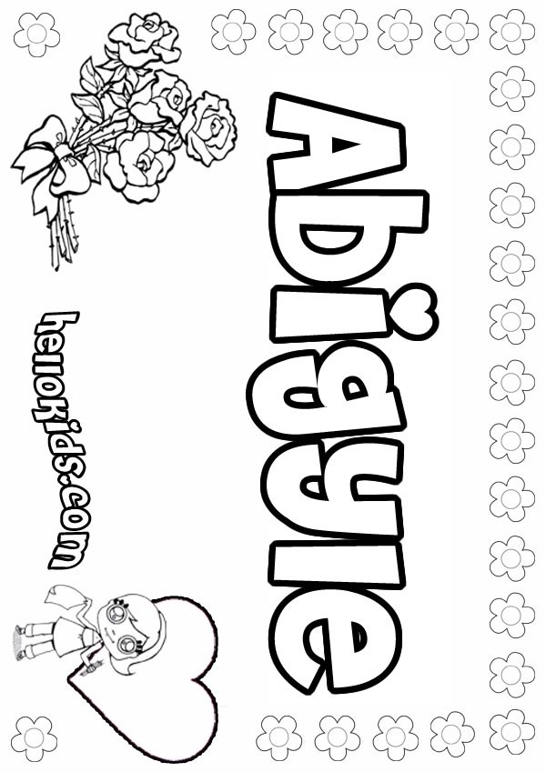 name coloring pages for girls - photo #47