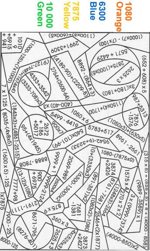 EXPERT level color by number - Orange