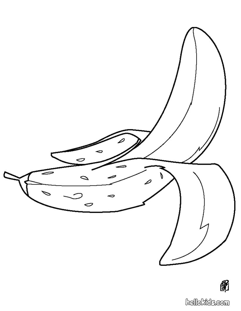 View Banana Coloring Page PNG
