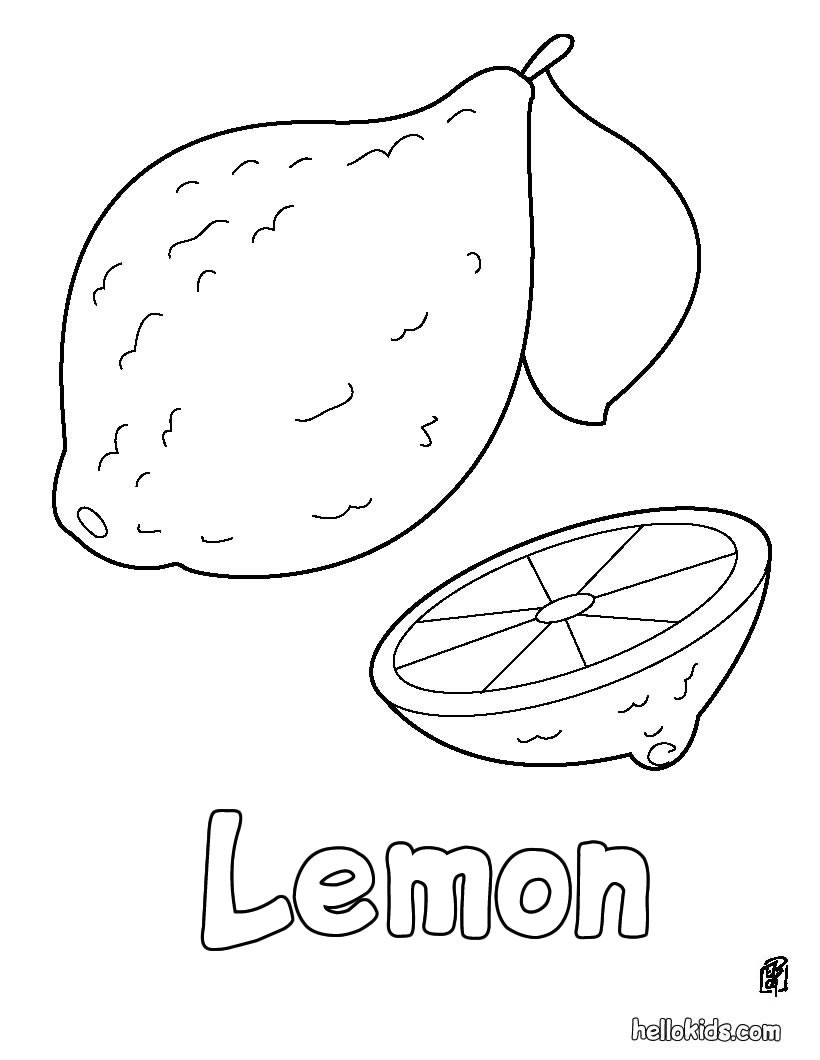 Lemon coloring pages Hellokids com