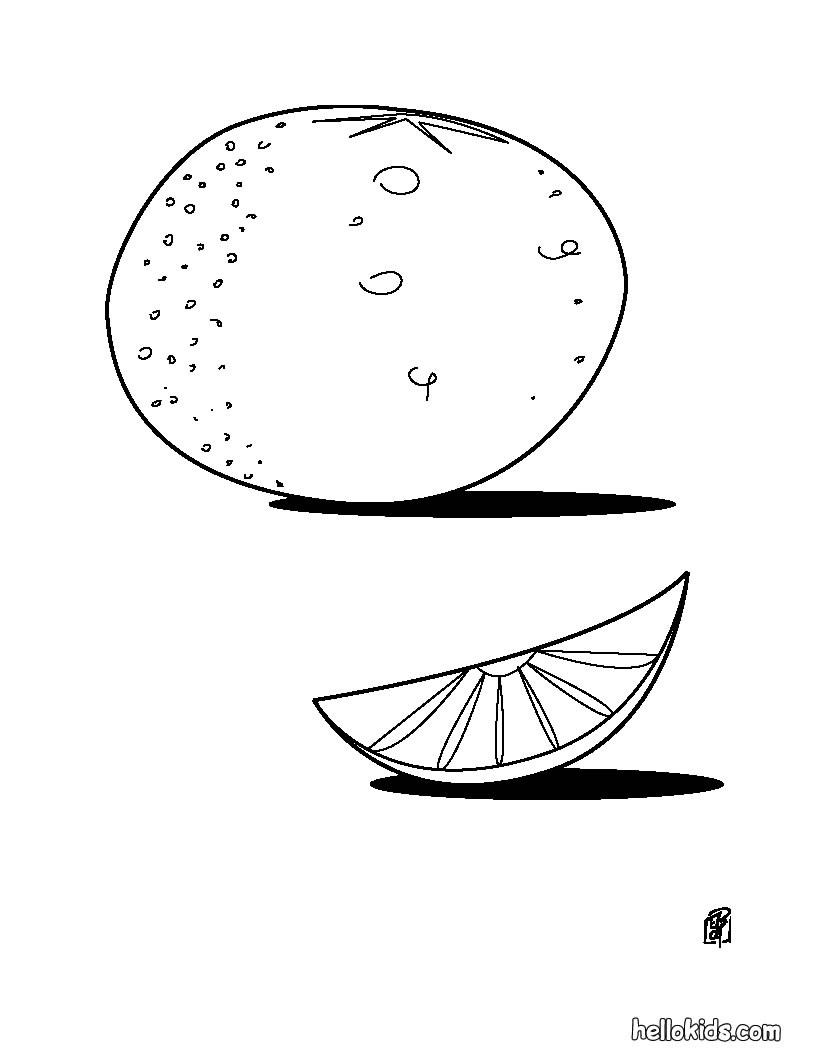 Apple Orange coloring page Coloring page NATURE coloring pages FRUIT coloring pages ORANGE