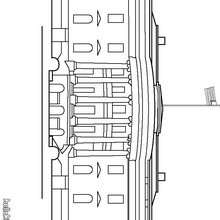 White House coloring page - Coloring page - COUNTRIES Coloring Pages - THE UNITED STATES symbols coloring pages