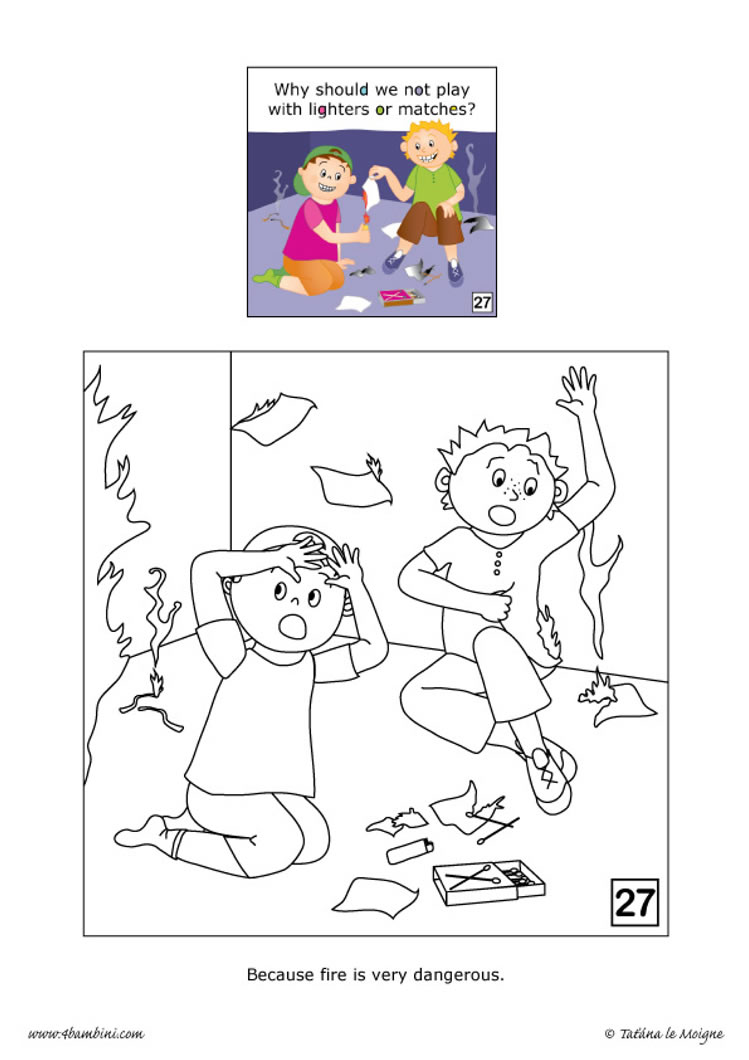 safety in the home coloring pages - photo #41