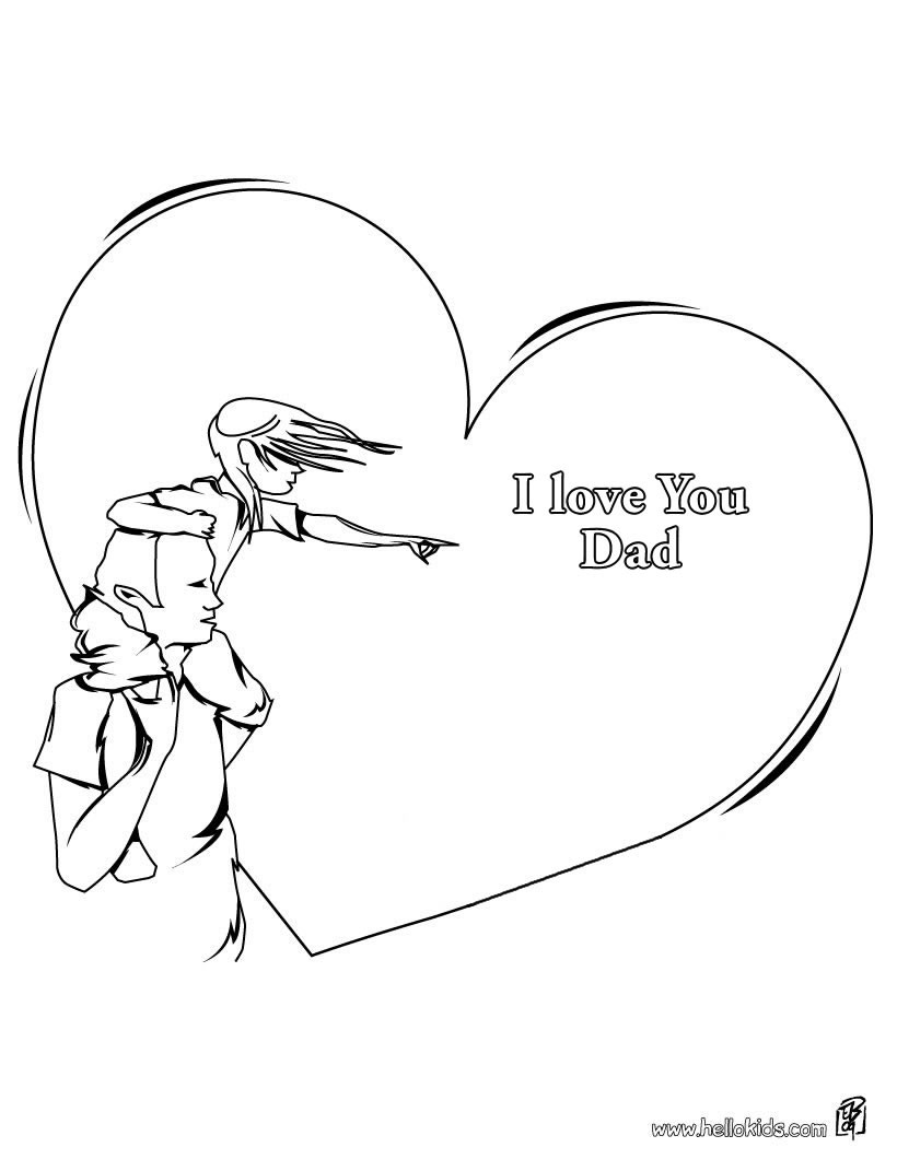 i love you dad coloring pages - photo #46