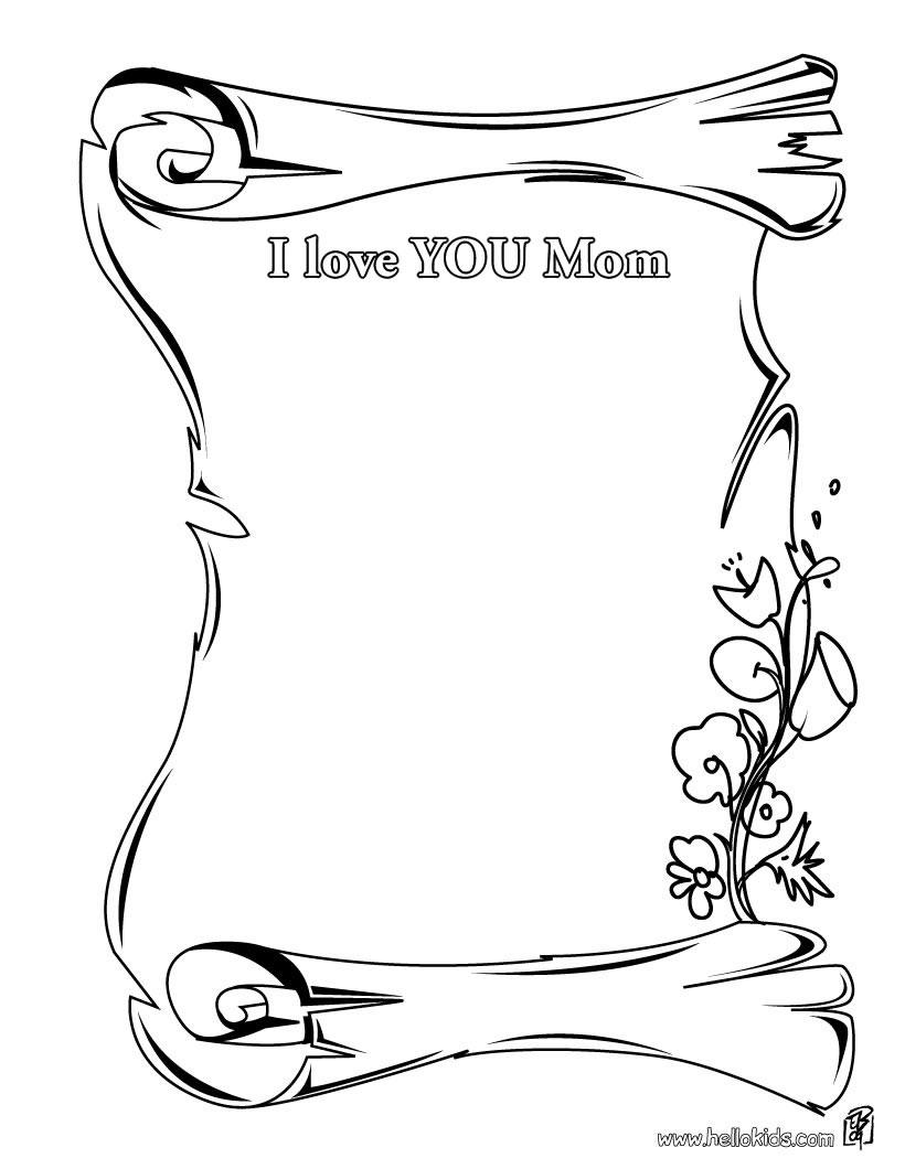 i heart mom coloring pages - photo #50