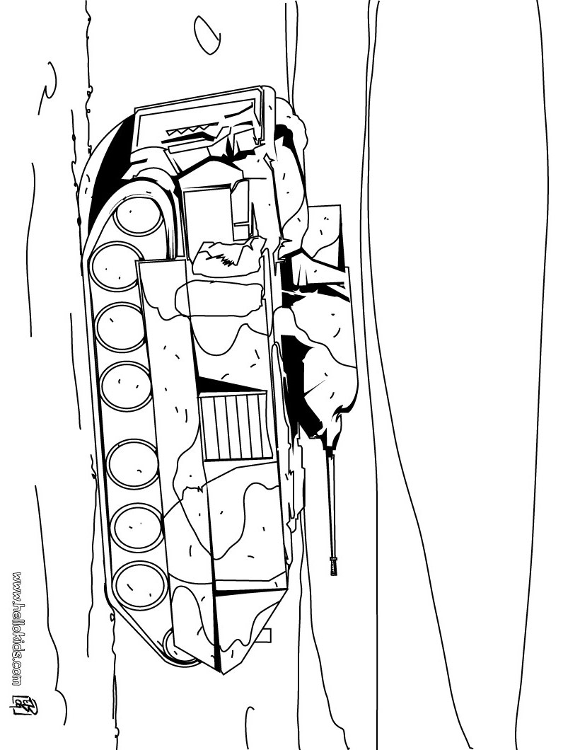 Army Vehicles Coloring Pages Printable Armoured Personnel Carrier Page Transportation