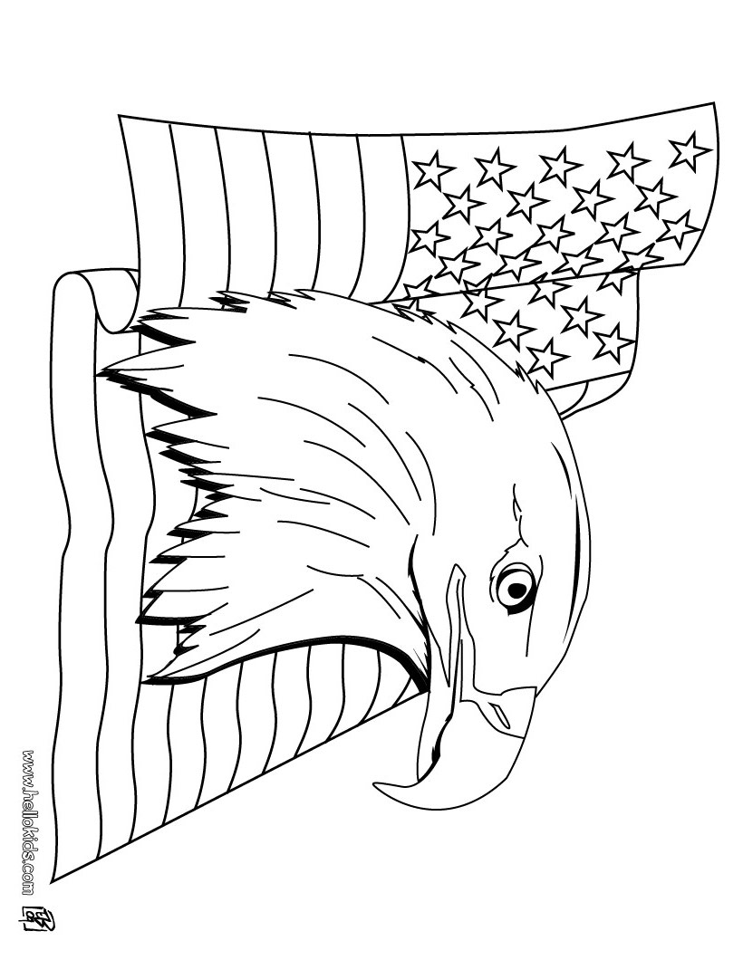 eagle and flag coloring pages - photo #2