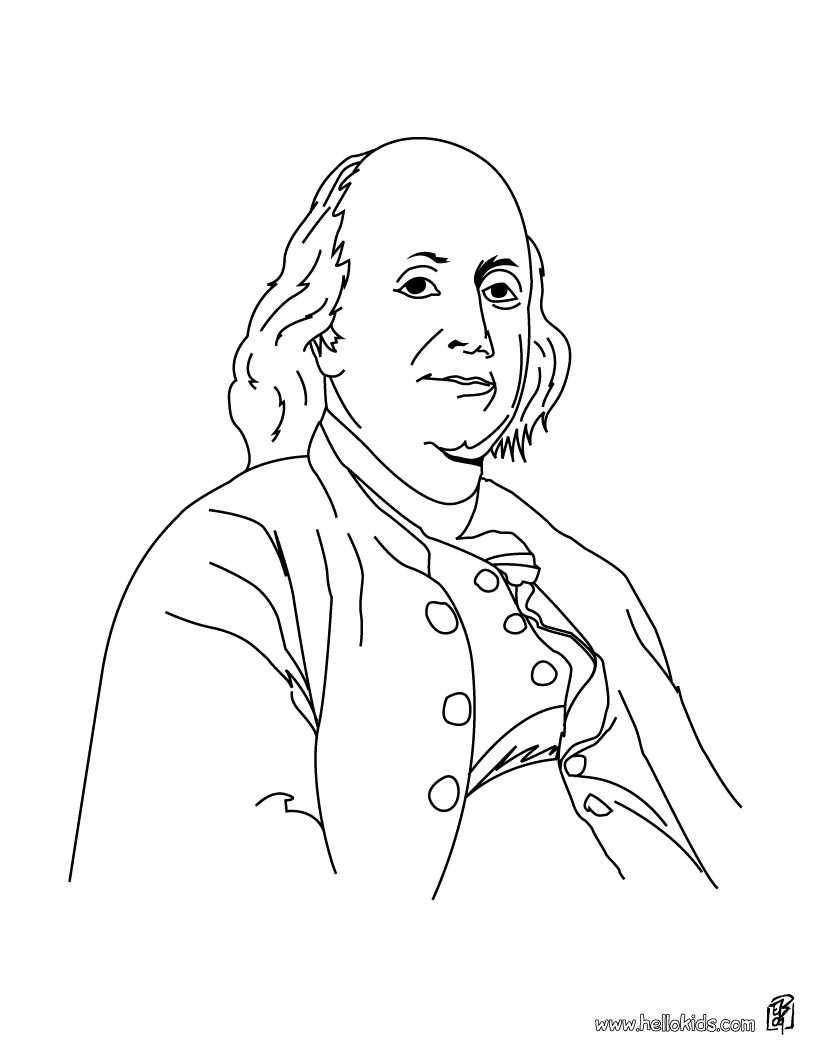 ben franklin coloring pages