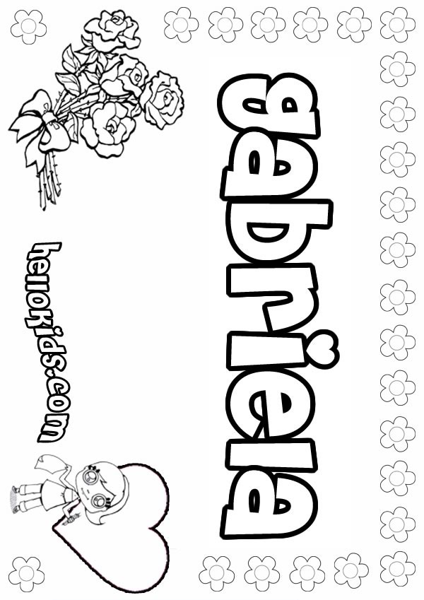 name coloring pages for girls - photo #21