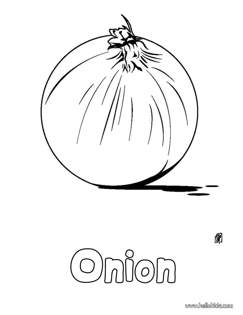 Pepper ion coloring sheet Coloring page NATURE coloring pages VEGETABLE coloring pages ONION