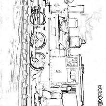 Steam locomotive coloring page