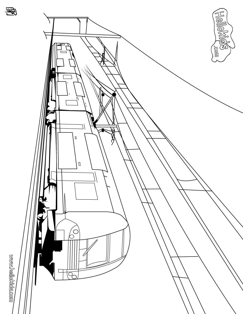 train coloring pages outline