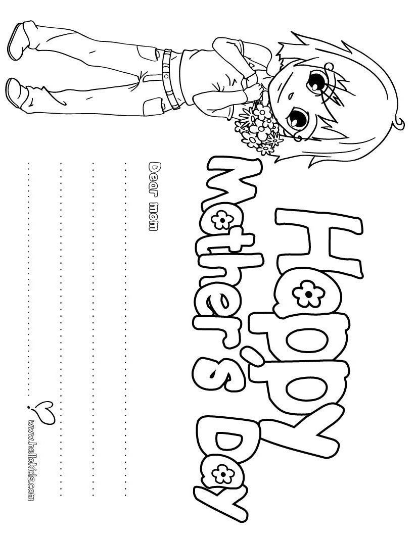 Happy Mom's Day coloring page - Coloring - Holiday coloring pages - Mother's Day coloring pages