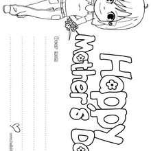 I love you MOM coloring page - Coloring page - HOLIDAY coloring pages - MOTHER'S DAY coloring pages