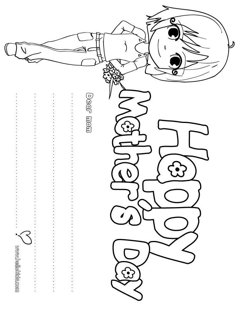 I love you MOM coloring page - Coloring - Holiday coloring pages - Mother's Day coloring pages