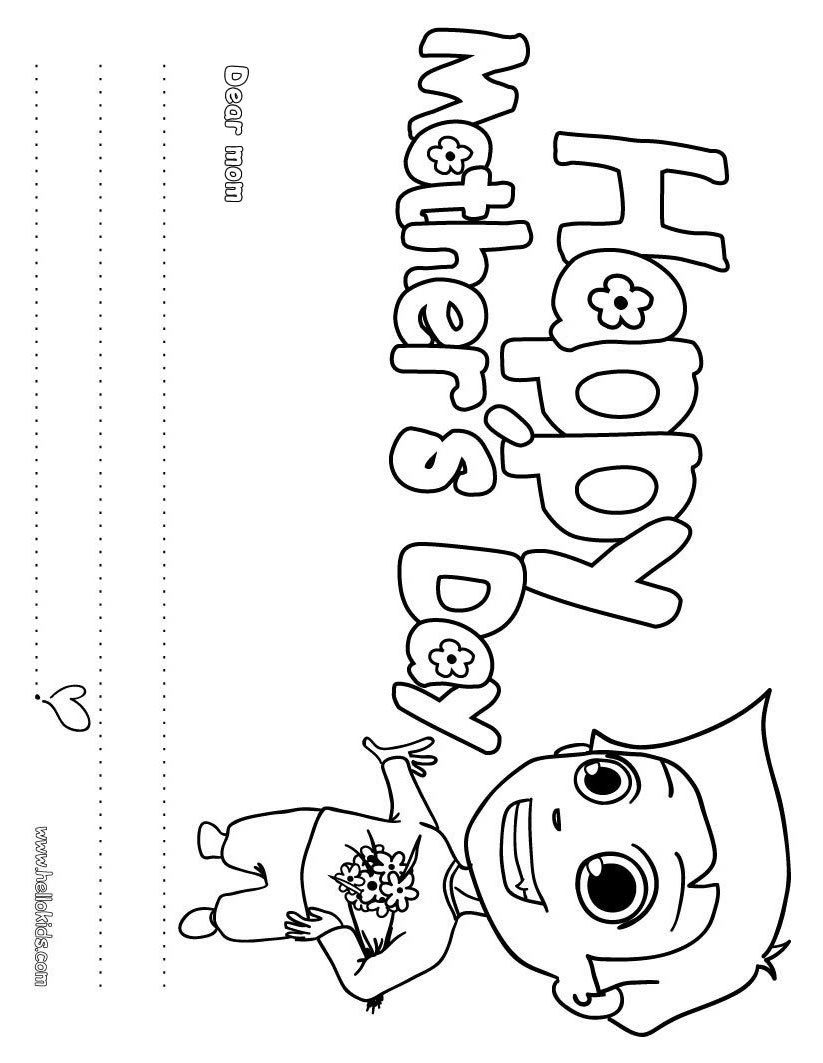 Happy Mother's Day coloring sheet - Coloring - Holiday coloring pages - Mother's Day coloring pages