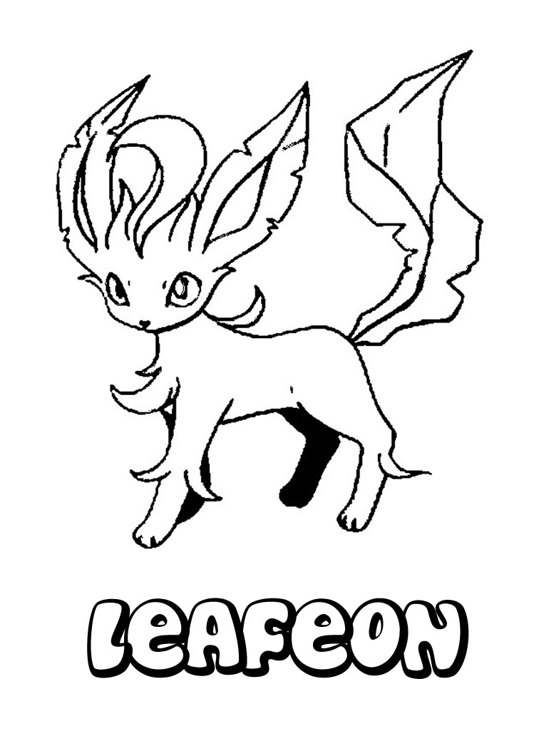 Leafeon coloring pages Hellokidscom