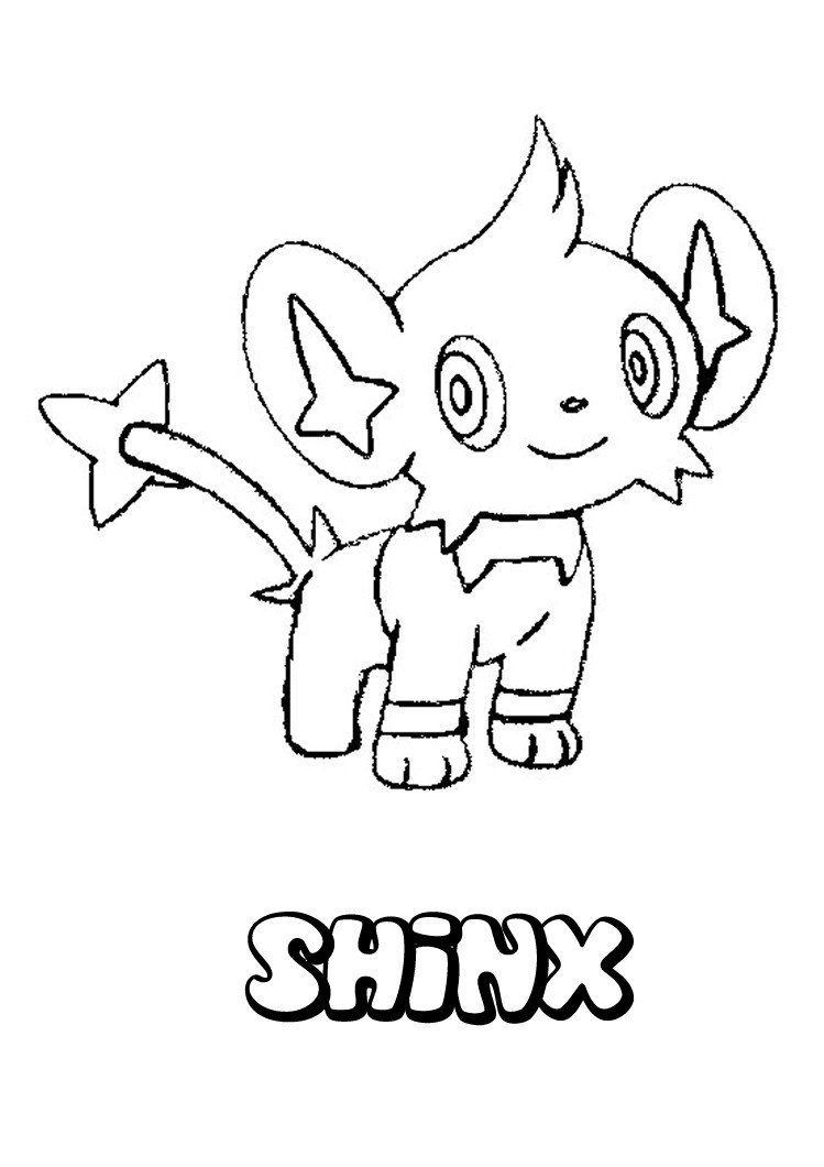 Pokemon Shinx Coloring Pages Sketch Coloring Page