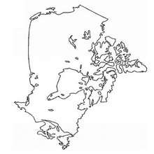 Canada map coloring page - Coloring - Countries and Cultures Coloring Pages - Maps and Flags coloring pages